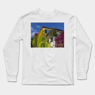 Colorful leaves on house Long Sleeve T-Shirt